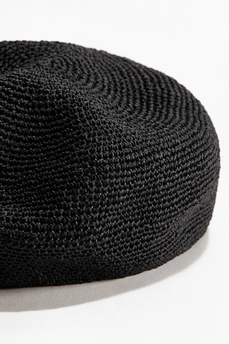 اتش اند ام قبعة بيريه من القش